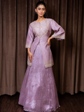 Lilac Zardozi Hand Lehenga Set