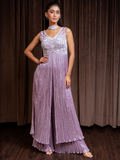 Lilac Pearl Work Crush Suit Set