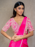Rani Thread and Beads Stitched Saree