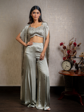 Olive Beads Fish Cut Pant Cape Set