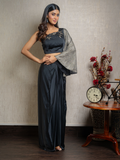 Black Off Shoulder Indo Western