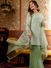 Pure Pearl Geometric Design Garara Suit set