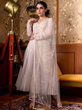 Cutdana Pearl Sheer Anarkali Suit Set