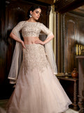 Cutdana Sequins Floral Sheer Ghagra Set