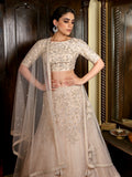 Cutdana Sequins Floral Sheer Ghagra Set