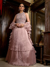 Zardosi Halter Layer Ghagra Set