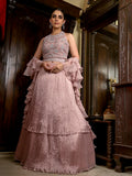 Zardosi Halter Layer Ghagra Set