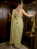 Cutdana Pearl Sheer Stitched Saree