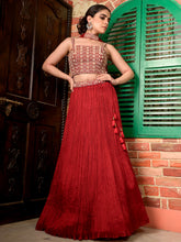 Zardosi Crushed Ghagra Set