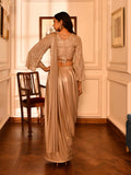 Cutdana Sequins Shimmer Stitched Saree