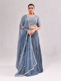 Zardosi Pearl Work Layered Ghagra