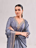 Gota Patti Straight Suit Silk Dupatta Set