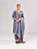Gota Patti Straight Suit Silk Dupatta Set
