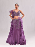 Pearl Cutdana Spagetti Blouse Ghagra Set