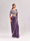 Cutdana Sequined Stitched Saree