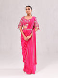 Zardosi Floral Jaal Stitched Saree