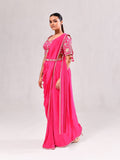 Zardosi Floral Jaal Stitched Saree