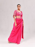 Zardosi Floral Jaal Stitched Saree