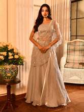 Coloured Sequins Cutdana Sash Skirt