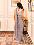 Cutdana Sequins Full Embroidered Stitched Saree