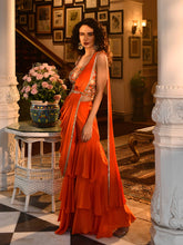 Suta Zardosi Ruffle Pant Drape Indo