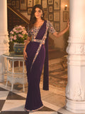 Suta Zardosi Floral Stitched Saree