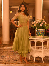Golden Dori Sheer Anarkali Suit Set