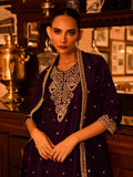 Silver Zardosi Crushed Garara Suit Set