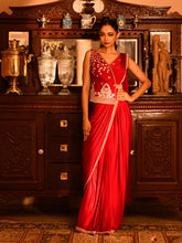 Silver Zardosi Jacket Stitched Saree