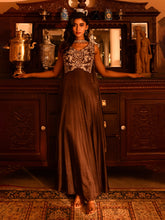 Silver Zardosi Cutdana Anarkali Suit