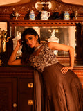 Silver Zardosi Cutdana Anarkali Suit