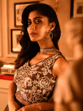 Silver Zardosi Cutdana Anarkali Suit