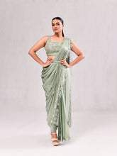 Sequins Cutdana Feather Drape Pant Indo