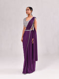 Cutdana Sequins Zig Zag Work Stitched Saree