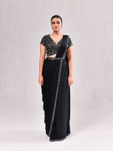 Mirror Plunge Neck Stitched Saree