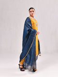 Floral Zardosi Contrust Suit Dupatta Set