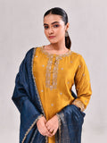 Floral Zardosi Contrust Suit Dupatta Set