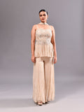 Sequins Pleated Peplum Pant Indo