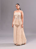 Sequins Pleated Peplum Pant Indo