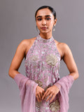 Sequins Thread Halter Suit Set