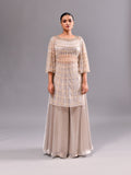 Stone Sequins Sheer Indo Suit