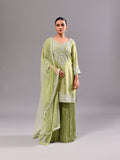 White Embroidered Crushed Garara Suit Set
