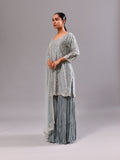 Floral Jaal Layered Garara Suit Set