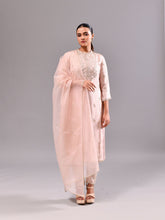 Silver Cutdana Straight Suit Set