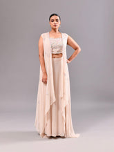 Sequins Multi Colour Skirt Cape Indo