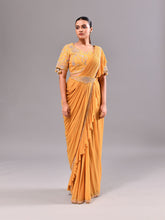 Zardosi Ruffled Stitched Saree