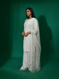 Coloured Pearl Sharara Suit Set