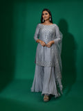 Mirror Stone Sharara Suit Set