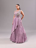 Cutdana Suta 3D Drape Crushed Ghagra