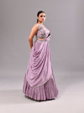 Cutdana Suta 3D Drape Crushed Ghagra
